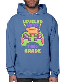 Leveled up to third Grade 472# - third grade- Hoodie