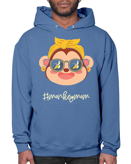 Monkey Mom Banana Glasses 16# - monkey- Hoodie