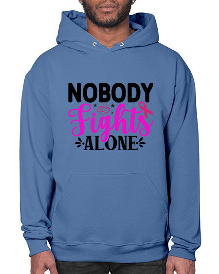 Nobody Fights Alone 12# - breast cancer- Hoodie