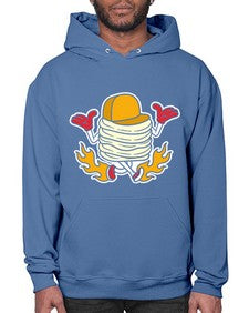 Pancake on fire 200# - cartoon food- Hoodie