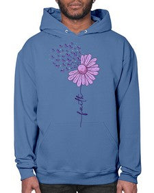 Purple Daisy Faith AlzheimerS Awareness 209# - alzheimers- Hoodie