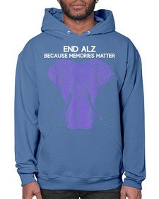 Purple Elephant Alzheimer Awareness 211# - alzheimers- Hoodie