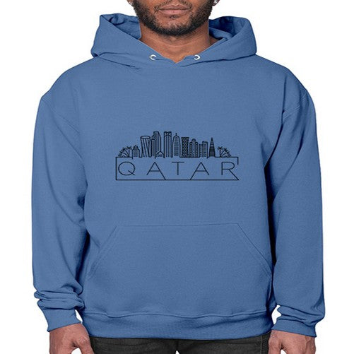Qatar Minimal Skyline 1699# - cities- Hoodie