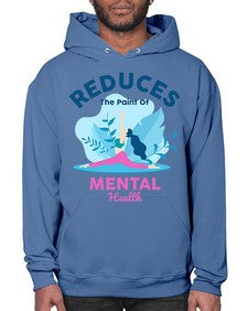 Reduces the Paint of Mental Health 495# - yoga- Hoodie