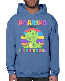 Roaring to third Grade Trex 773# - third grade- Hoodie