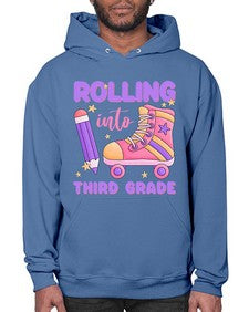 Rolling into third Grade 790# - third grade- Hoodie