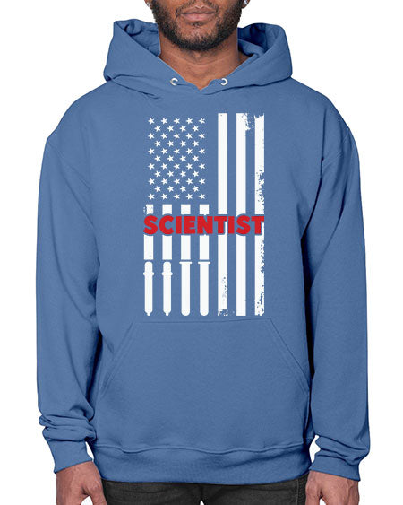 ScientistUSAFlagScientistSkinite Scientist Skinite 38# - general science- Hoodie