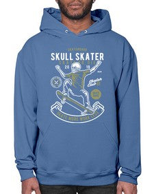 Skull Skater 1064# - skull and bones- Hoodie