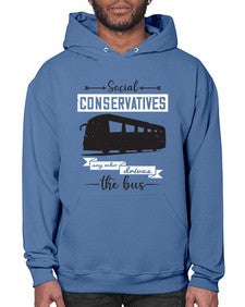 Social conservatives say who drives the bus 5# - bus- Hoodie