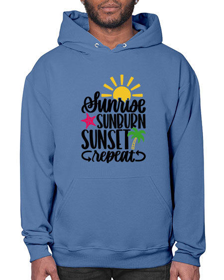 Sunrise Sunburn Sunset Repeat Style 16# - summer- Hoodie