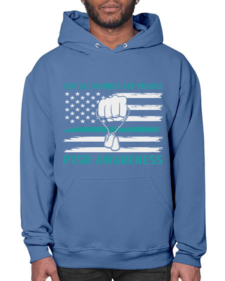 Veteran PTSD Not all wounds 4# - PTSD- Hoodie