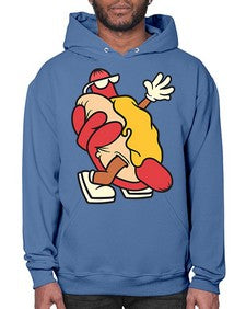 Walking hotdog 262# - cartoon food- Hoodie