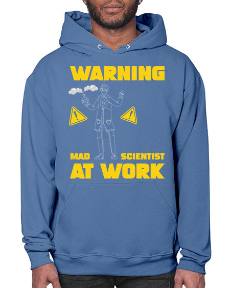WarningMadScientistAtWorkScientistSkinite Scientist Skinite 13# - general science- Hoodie