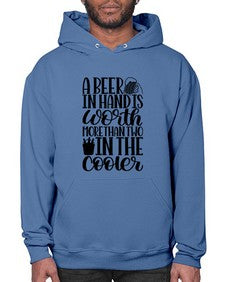 a beer in hand is worth 516# - beer- Hoodie