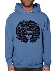 afro woman new 67# - black girls or women- Hoodie