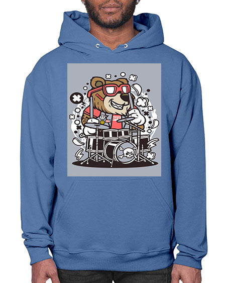 bear drummer 33# - bears - animals- Hoodie