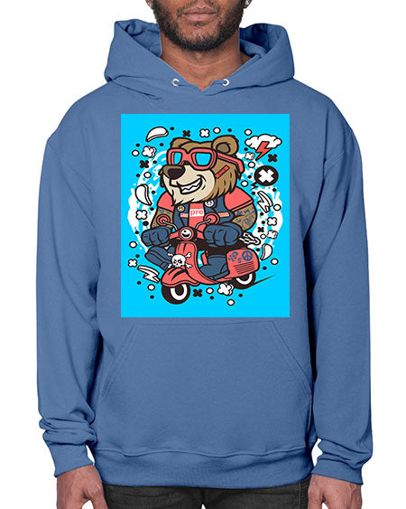 bear scooterist 41# - bears - animals- Hoodie