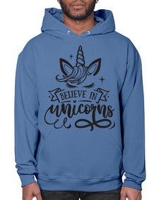 believe in unicorns black 55# - unicorn- Hoodie