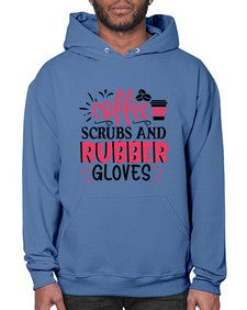 coffee scrubs and rubber gloves Style 663# - nurse- Hoodie