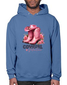 cowgirl valentine cupid valentine 352# - western- Hoodie