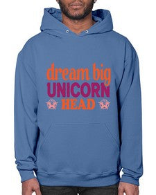 dream big unicorn head 108# - unicorn- Hoodie