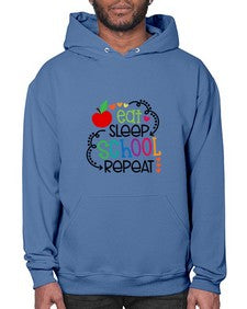 eat sleep school repeat 45# - general school- Hoodie