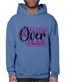 faith over fear 139# - alzheimers- Hoodie