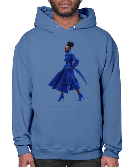 fashion girl in indigo 33# -  fashion- Hoodie
