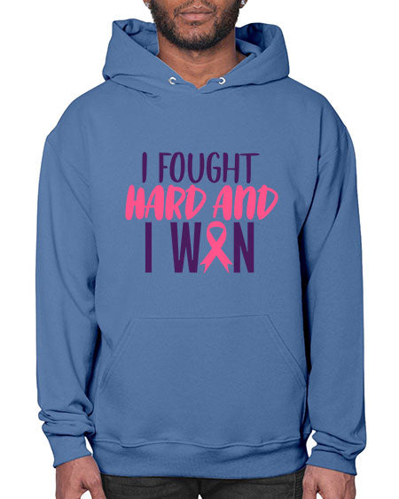 i fought hard and i won Style 10# - breast cancer- Hoodie