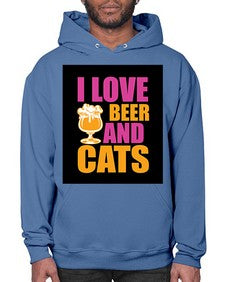 i love beer and cats 1137# - beer- Hoodie