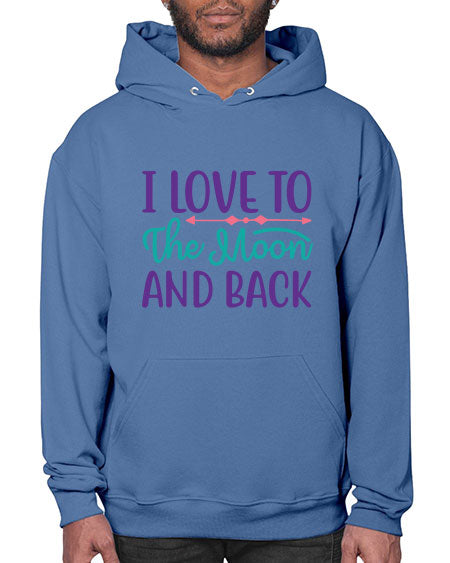 i love to the moon and back 6# - moon- Hoodie