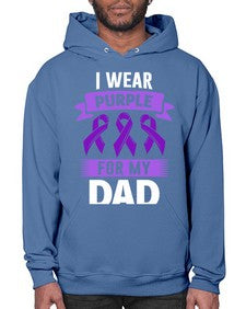 i wear purple for dad 169# - alzheimers- Hoodie