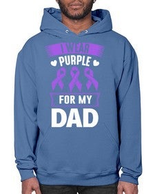 i wear purple for dad 170# - alzheimers- Hoodie