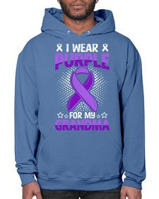 i wear purple for grandma 171# - alzheimers- Hoodie