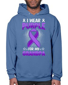 i wear purple for grandpa 172# - alzheimers- Hoodie