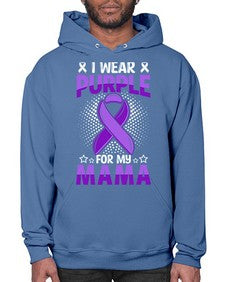 i wear purple for mama 173# - alzheimers- Hoodie