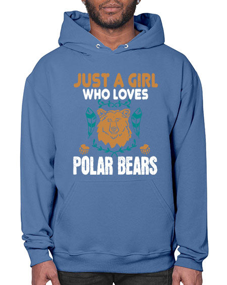 just a girl who loves polar bear 163# - bears - animals- Hoodie