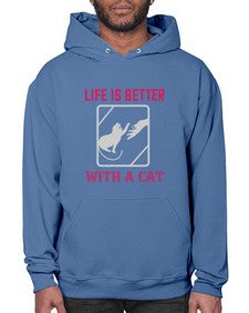 life is better with a cat Style 63# - cats- Hoodie