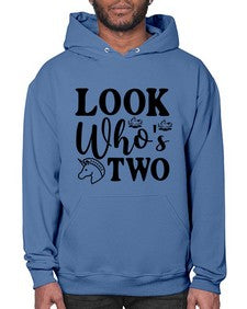 look whos two 267# - unicorn- Hoodie