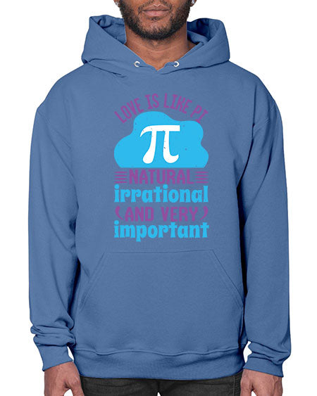 love is like Pi natural irrational and very important 33# - pi- Hoodie