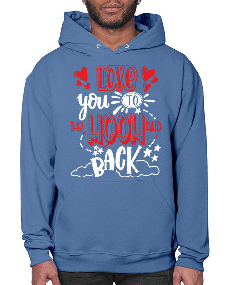love you to the moon and back 4# - moon- Hoodie