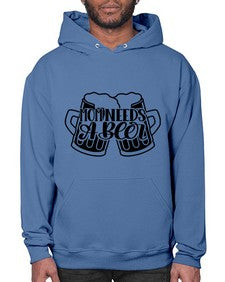 mom needs a beer 1393# - beer- Hoodie