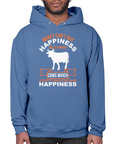 money can’t buy happiness but it can buy cows which is pretty much the same happiness Style 1# - cow- Hoodie