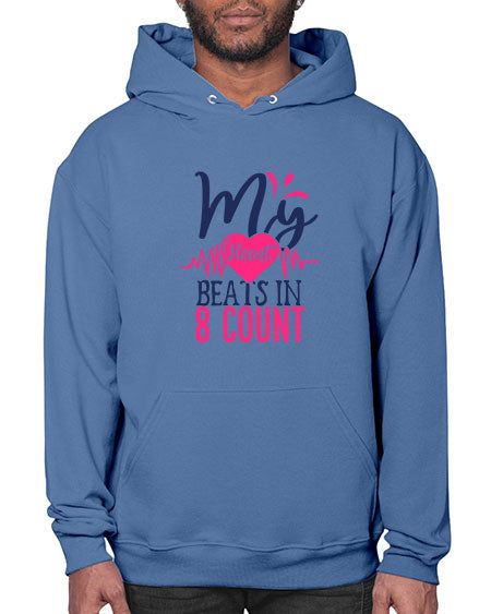my heart beats in count 1740# - cheer- Hoodie
