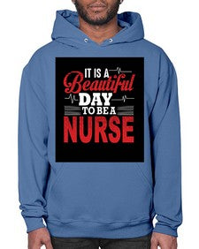 nurse with backround 1225# - nurse- Hoodie