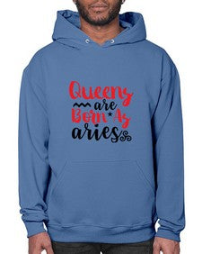 queens Are Born As Aries 384# - aries- Hoodie