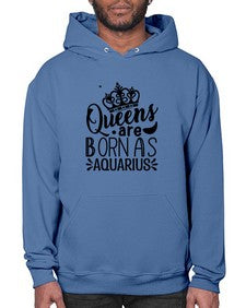 queens are born as Aquarius 388# - aquarius- Hoodie