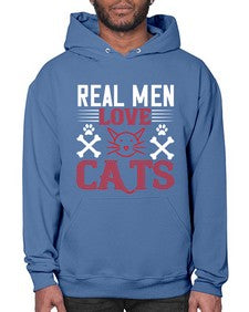 real man love cats Style 113# - cats- Hoodie