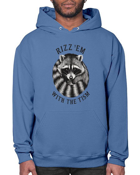 rizzem with the tism 53# - raccoon- Hoodie
