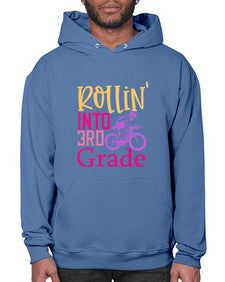rollin into third grade 782# - third grade- Hoodie